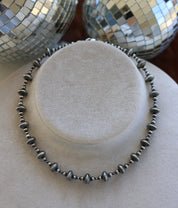 Sterling Silver Pearl Necklace 15-17”