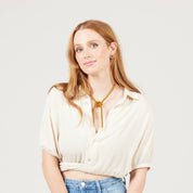 Chartreuse Square Knot Bolo