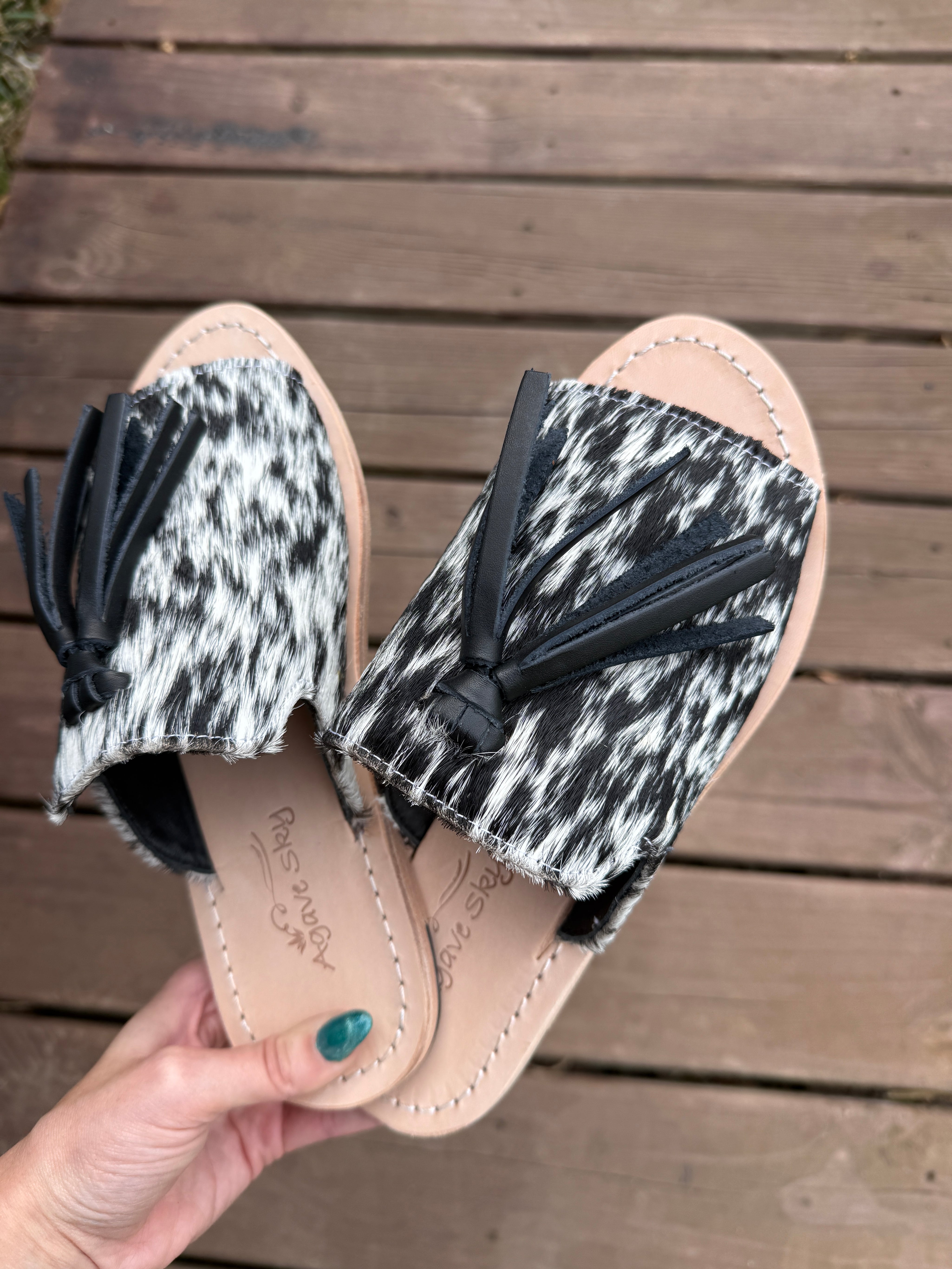 The Reagan Cowhide Slides