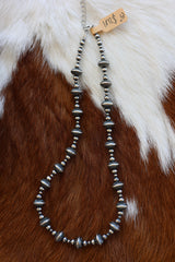 Sterling Silver Pearl Necklace 15-17”