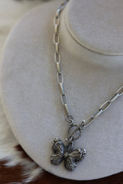 Silver Chain Butterfly Necklace 18”