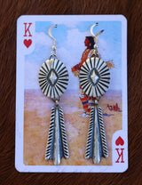 Sterling Silver Concho Earrings