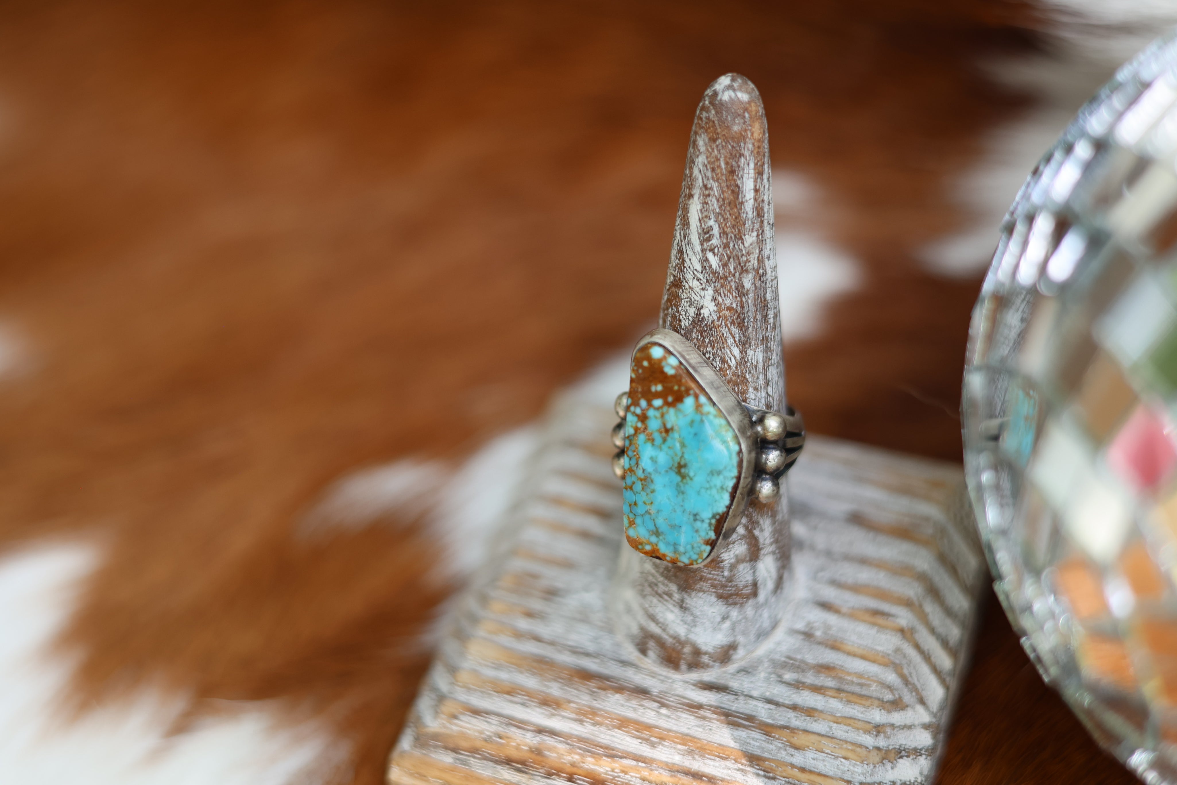 Marita Benally Turquoise Ring - Size 8