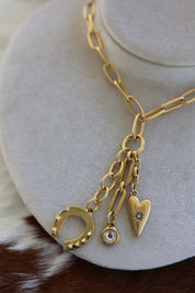 Gold Charm Necklace 16.5”