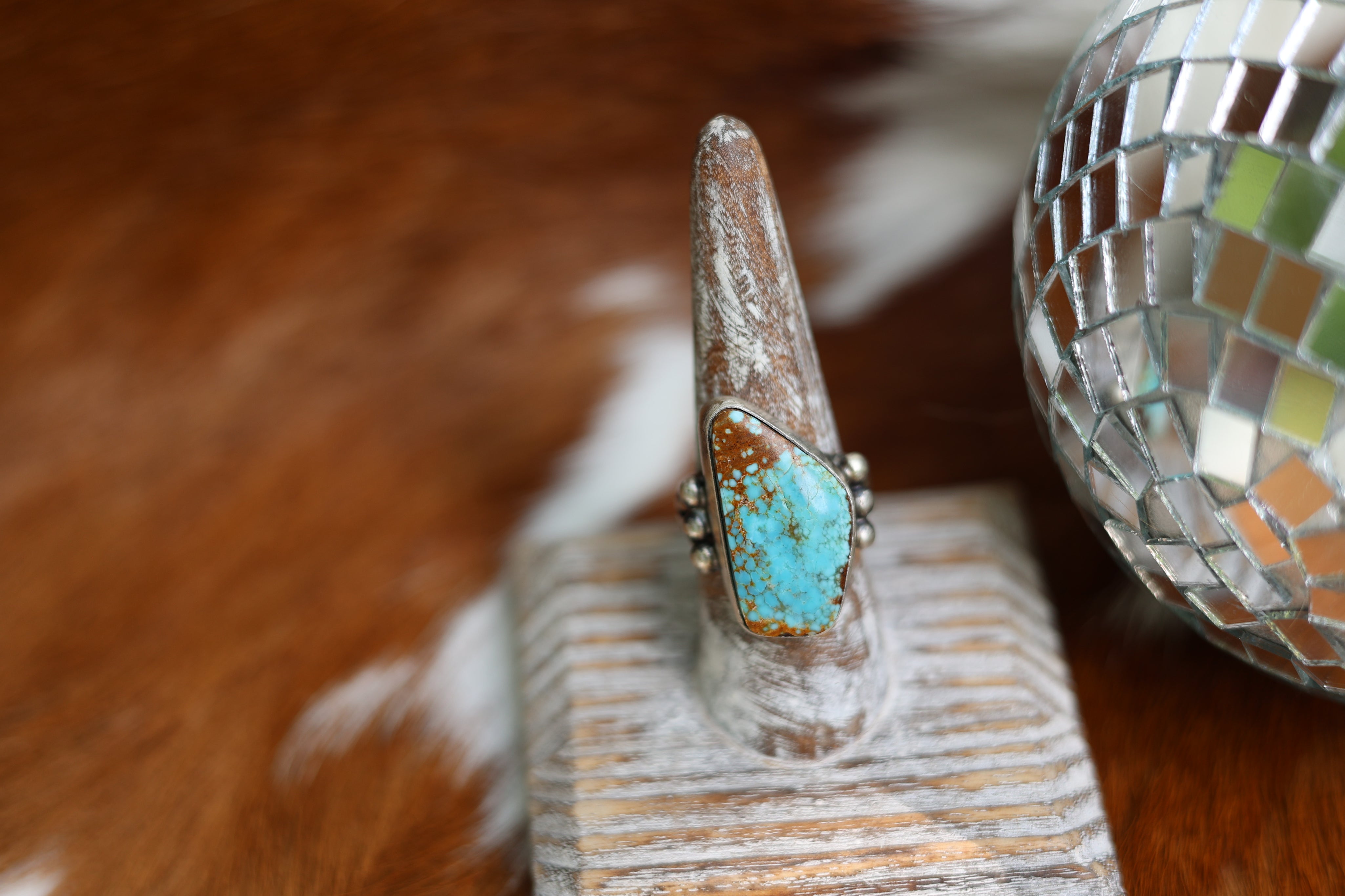 Marita Benally Turquoise Ring - Size 8