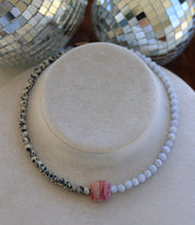 Dalmatian Jasper & Agate Necklace 16-17.5”