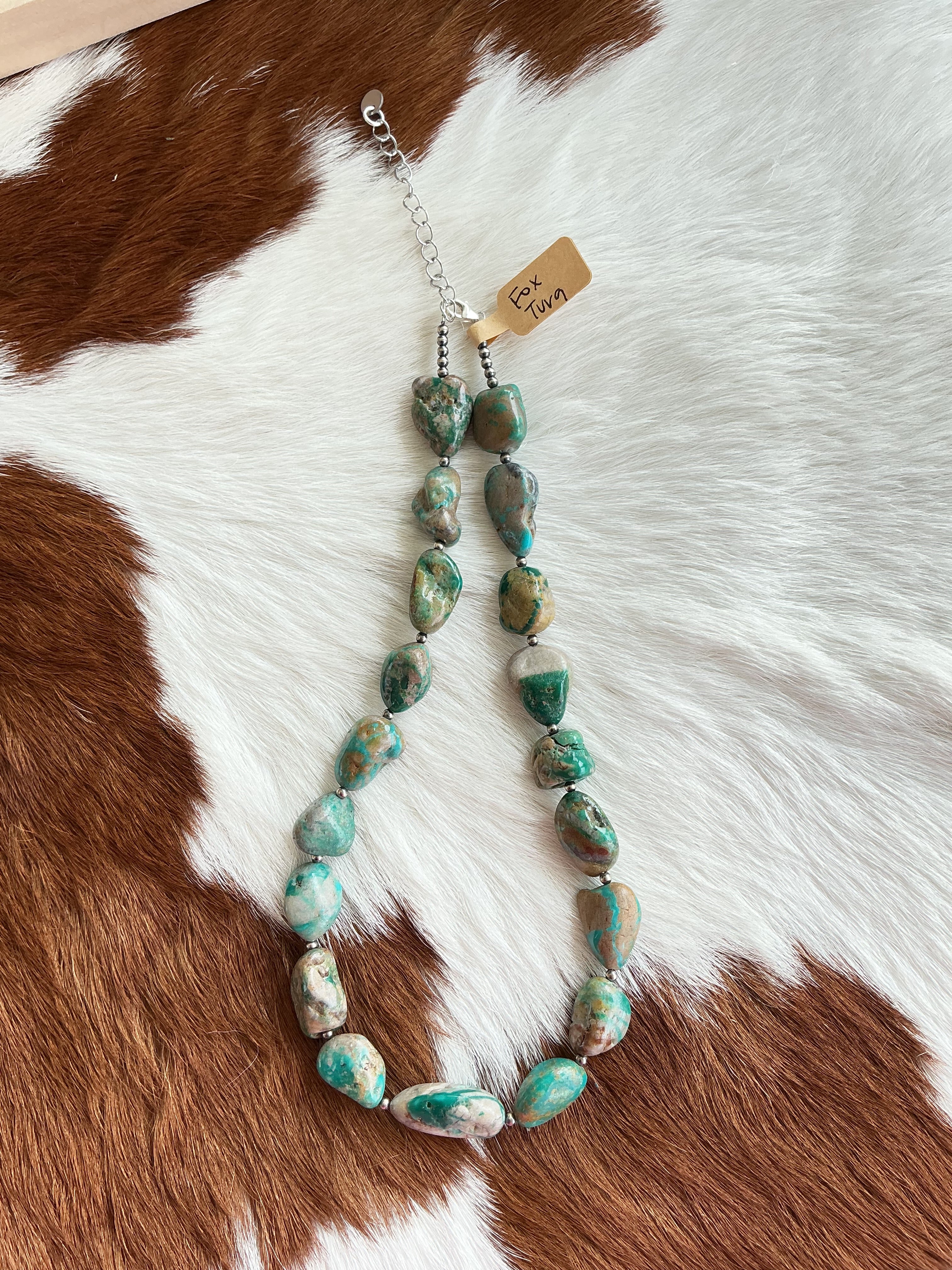 Fox Turquoise Necklace 16-18”