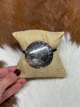 Sterling Silver Concho Hair Tie