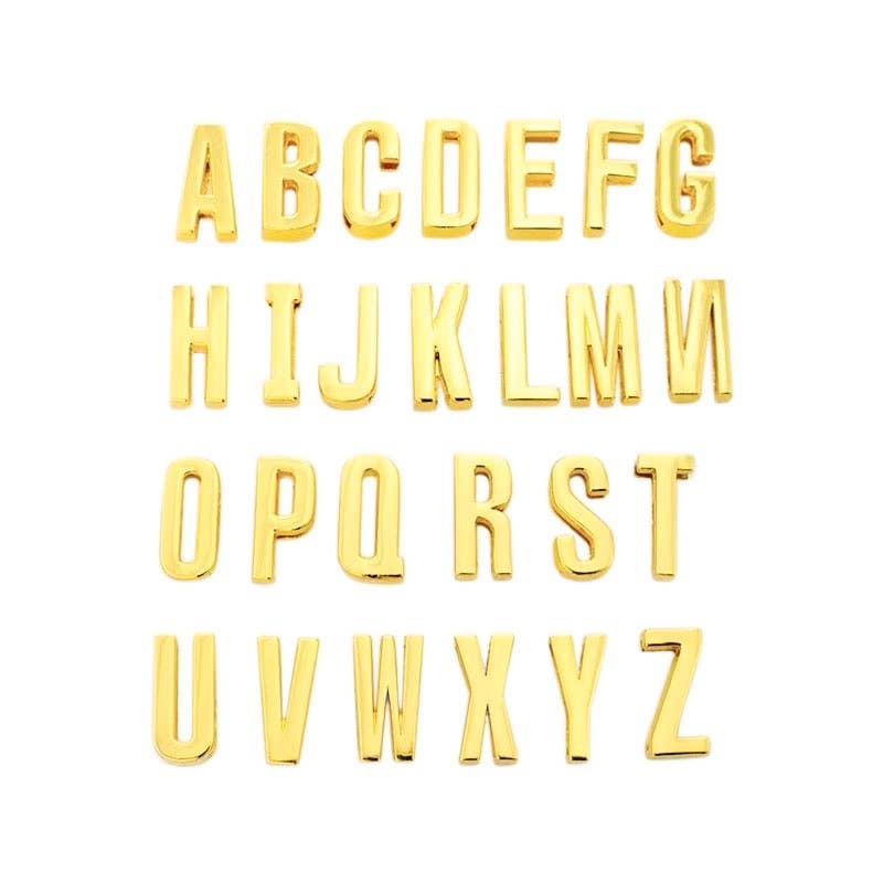 Gold Slide on Scarf Initials A-Z